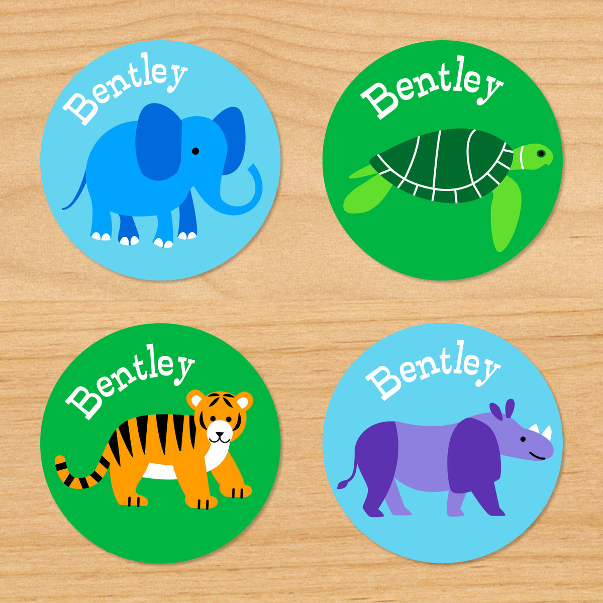 It's a boy baby shower stickers jungle safari animals bright colors