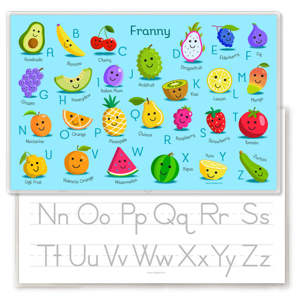 Fruity Alphabet Personalized Kids Placemat