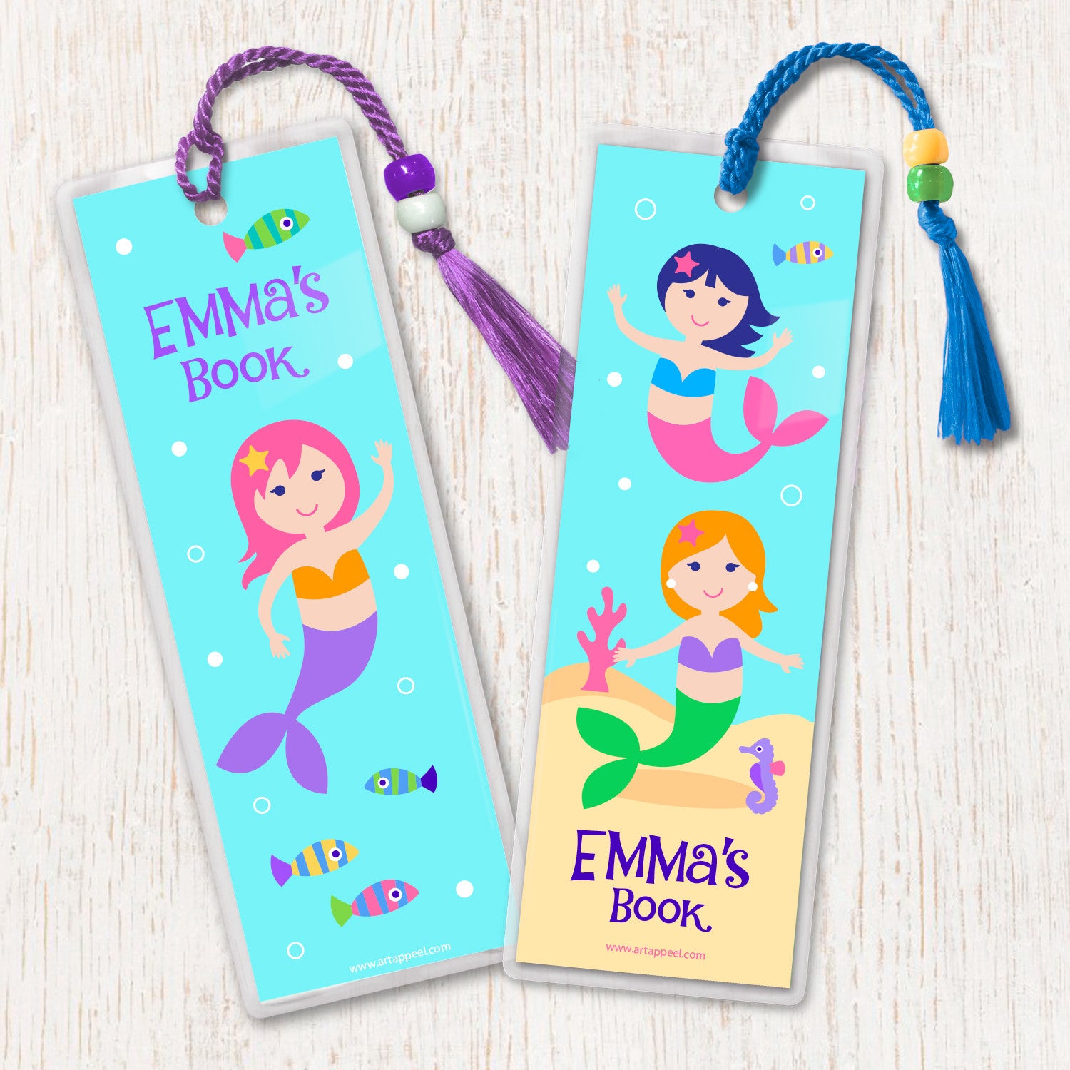 Mermaids Personalized Mini Kids Waterproof Labels – Art Appeel