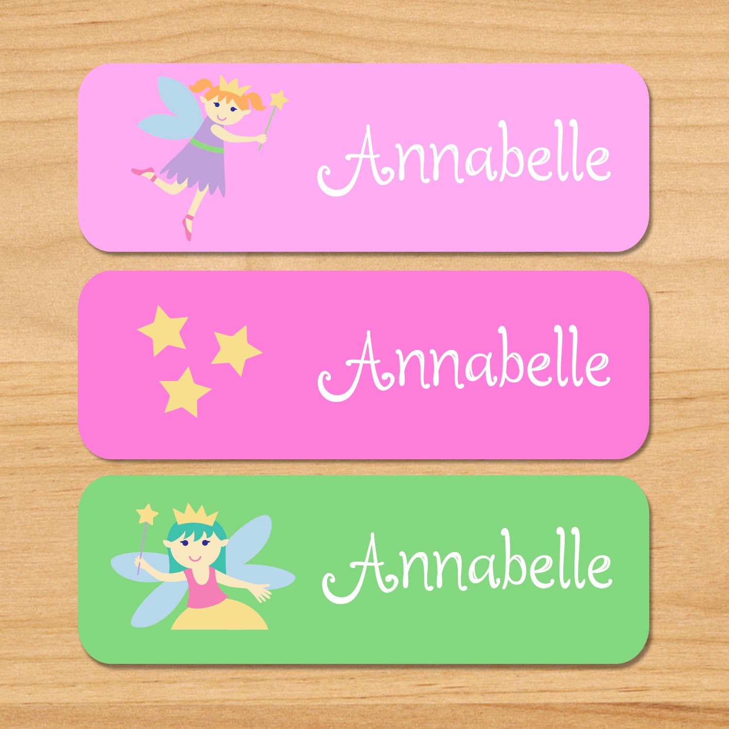 Princess (Light Skin) Personalized Rectangle Kids Waterproof Labels – Art  Appeel